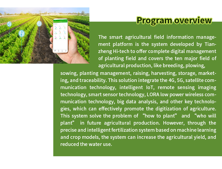 Comprehensive solutions for smart agriculture